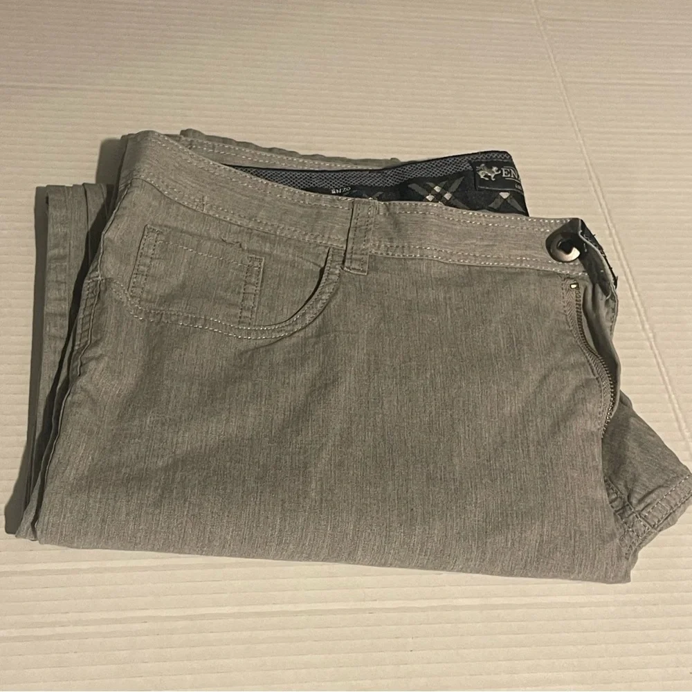 Enzo Casual Men's Gray Dress‎ Pants Size 38x32 -100% Cotton